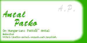 antal patko business card